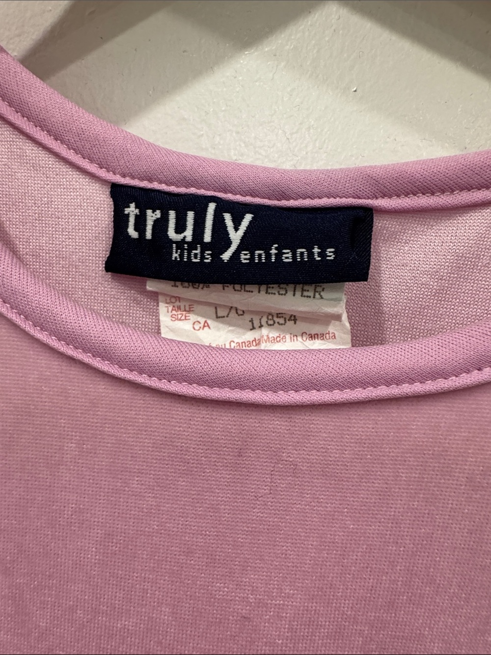 Truly Kids Velvet Dress Girls Large Pink Excellent Rosette Trim Long Sleeve - Picture 3 of 7